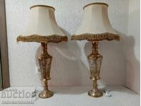 Set de două lămpi mari unice din bronz