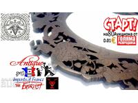 антична месингова- бронз,богато украсена рамка с дяволи и др