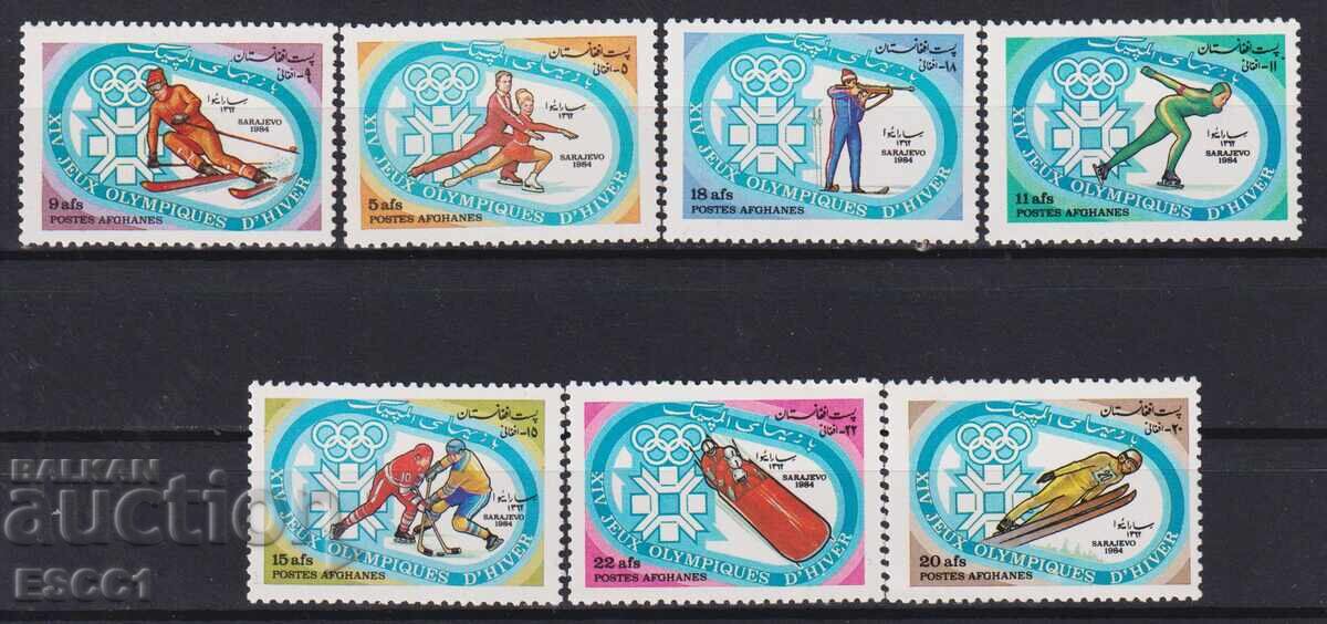 Καθαρές γραμματόσημες Αθλητικά Ολυμπιακοί Αγώνες Σαράγεβο 1984 από Αφγανιστάν