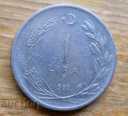 1 lira 1962 - Turkey 1 lira 1962 - Turkey