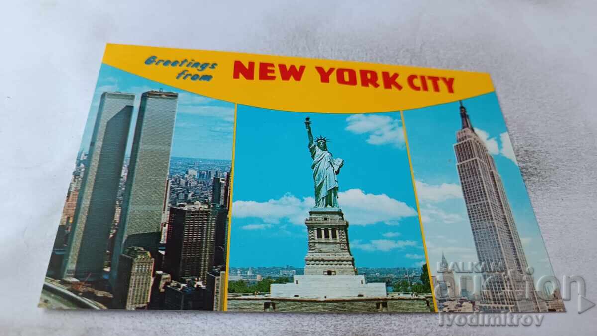Postcard New York City Collage 1982 Postcard New York City Collage 1982