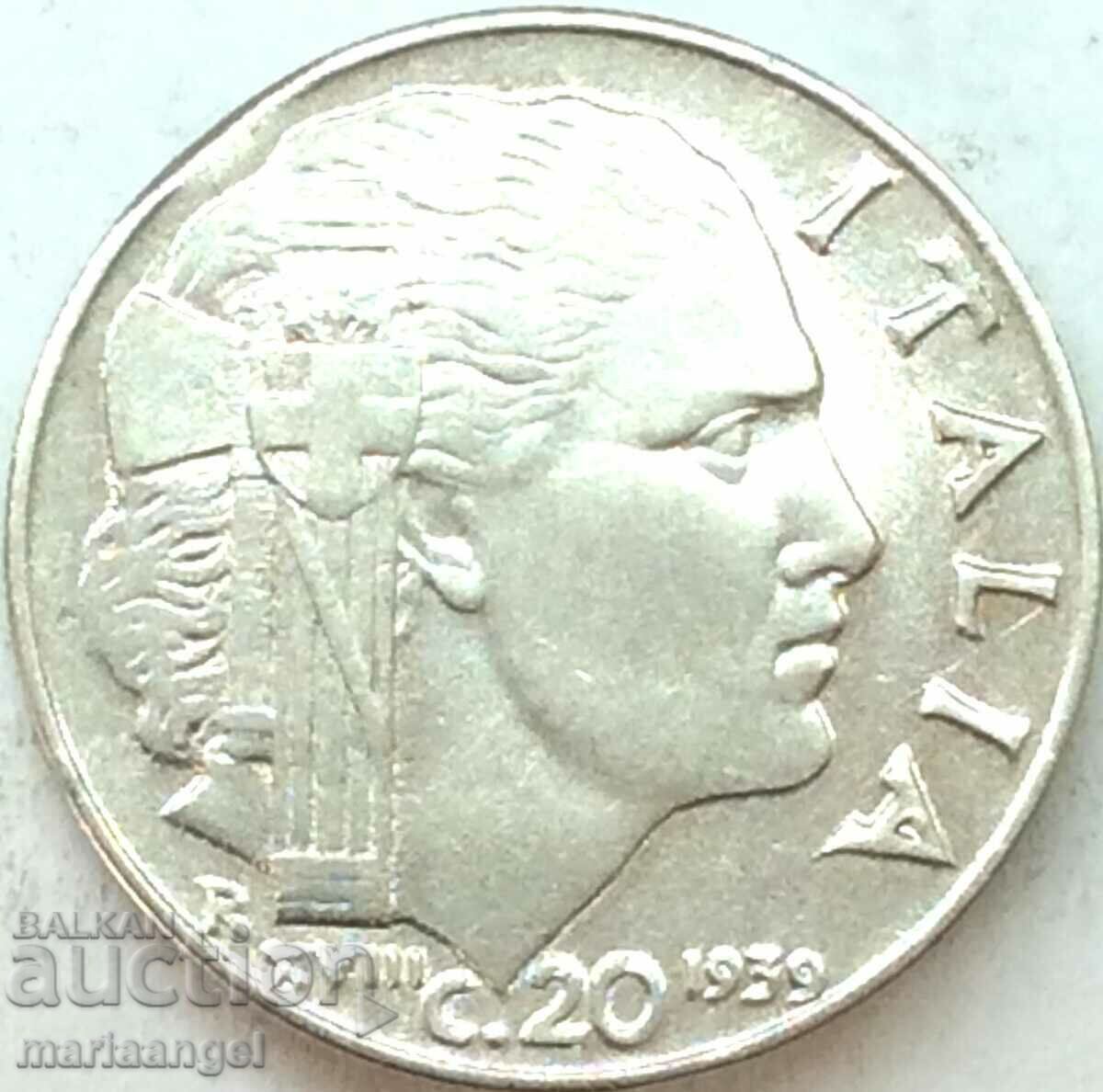 20 centesimi 1939 Italia Victor Emanuel al III-lea