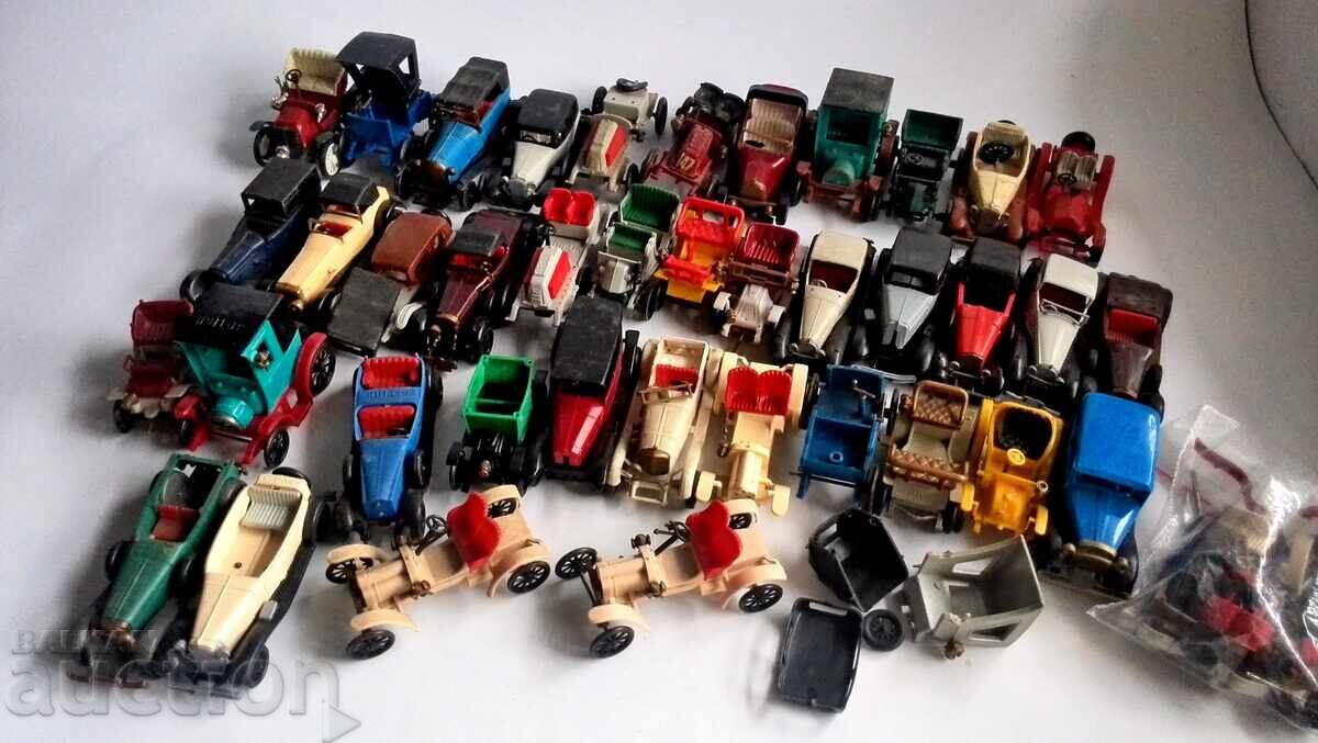 Lot of Old Plastic Toy Cars