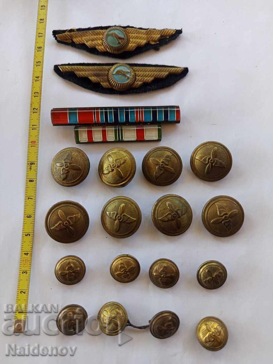 Lot pilot VVS cocardă nasturi plăcuță Lot pilot VVS cocardă nasturi plăcuță