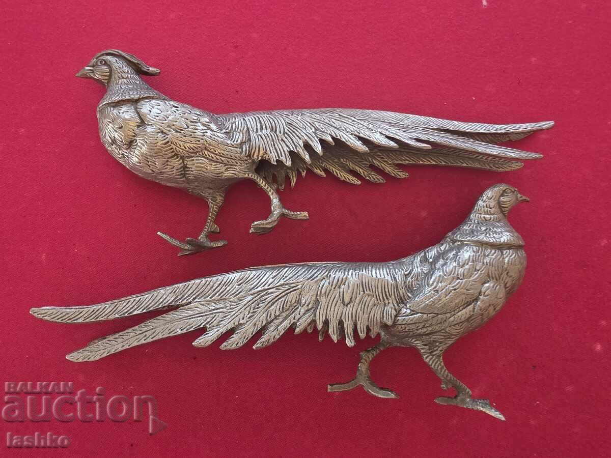 Auction  Brass Pheasant Set
