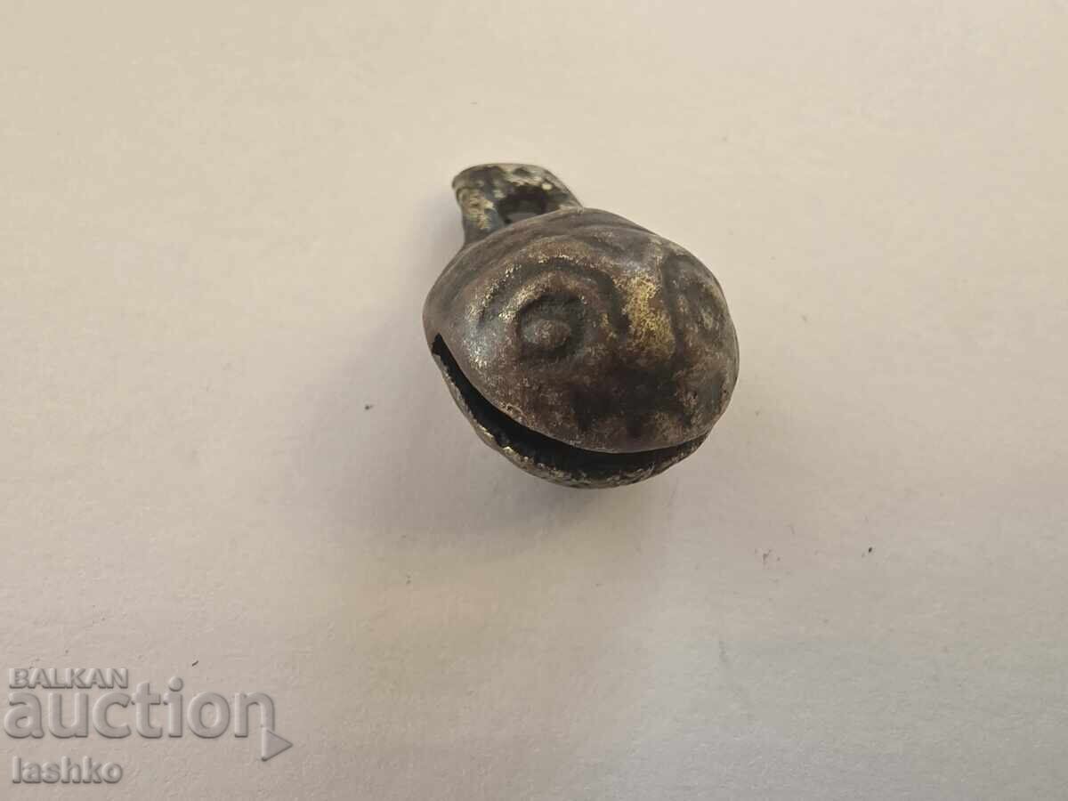 Clopot de căruță de cai tip „nucă” din bronz – secolul al XIX-lea