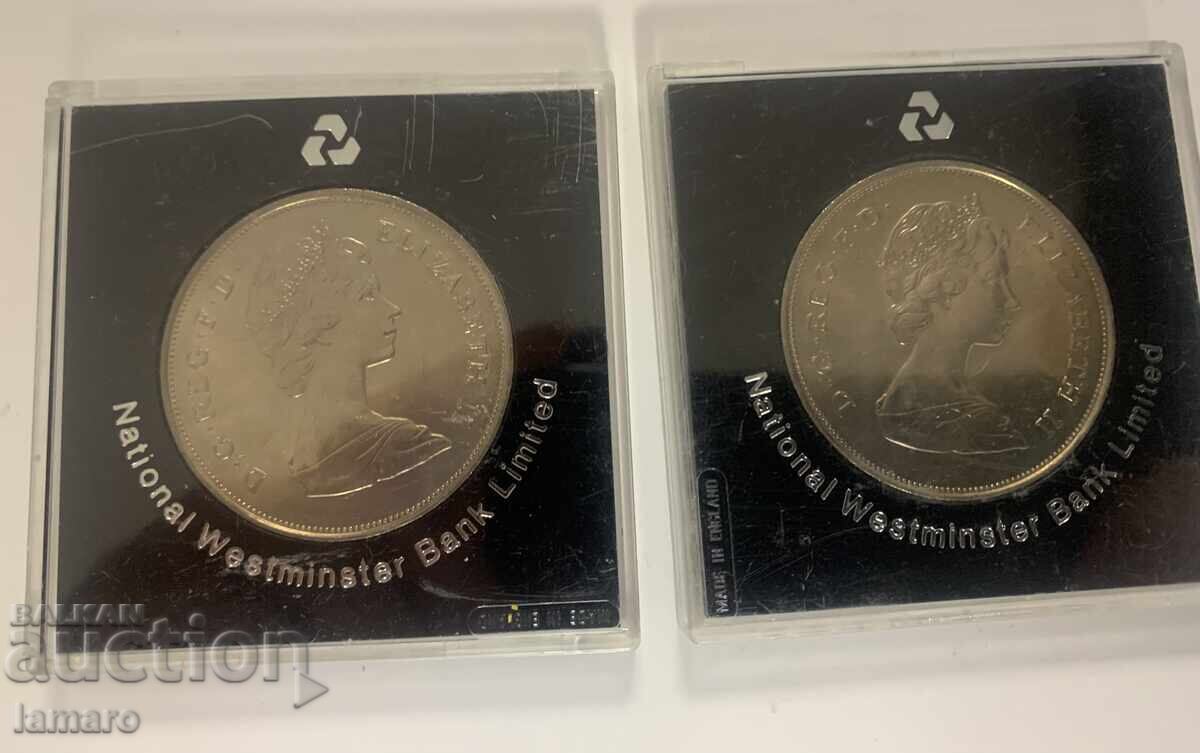 2 English commemorative coins 1981 Lady Diana with price 30.00 BGN | € 15.34