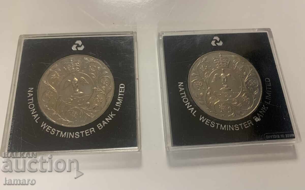 Delivery of 2 English Jubilee Coins 1977 Silver Wedding
