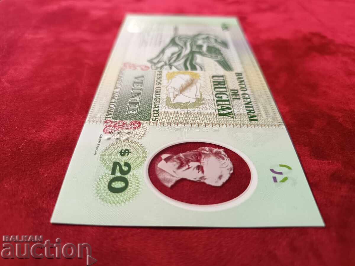 URUGUAY banknote 20 pesos UNC 2020 polymer Exceptional - 5