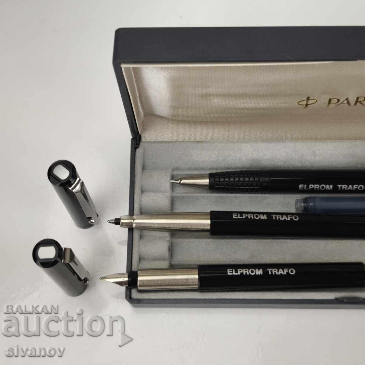 Auction  Starter set of Parker Vector#6170 ballpoint pen, fountain pen, and pencil
