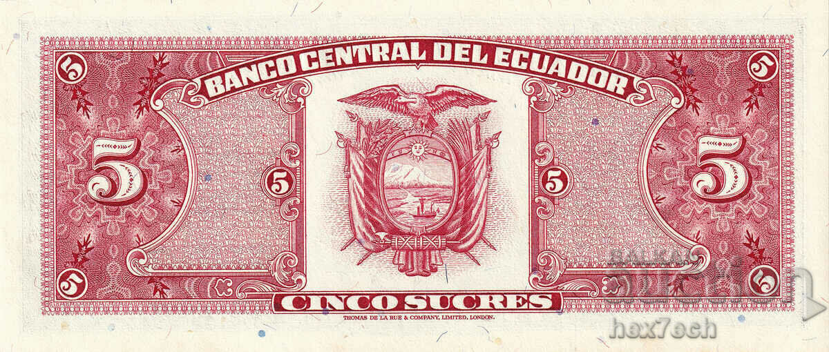 Δημοπρασία ❤️ ⭐ Εκουαδόρ 1988 5 πρόσθετα UNC νέο ⭐ ❤️ Δημοπρασία ❤️ ⭐ Εκουαδόρ 1988 5 πρόσθετα UNC νέο ⭐ ❤️