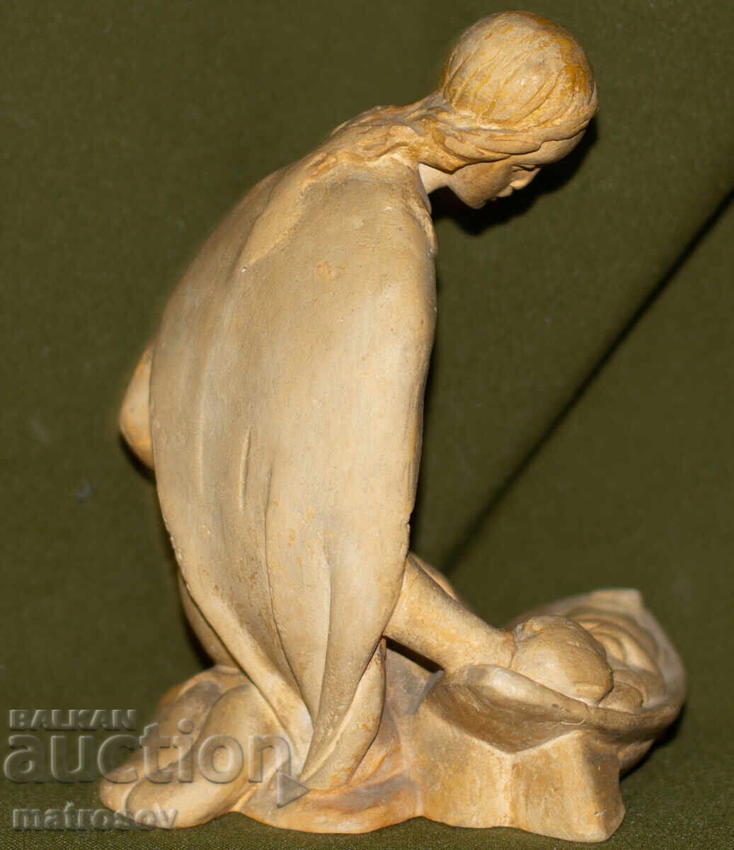 Δημοπρασία Αυθεντικό διακοσμητικό κεραμικό ειδώλιο γυναίκας με παιδί