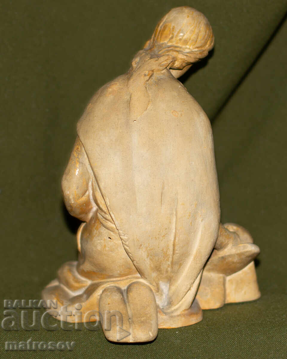 Παράδοση Αυθεντικό διακοσμητικό κεραμικό ειδώλιο γυναίκας με παιδί