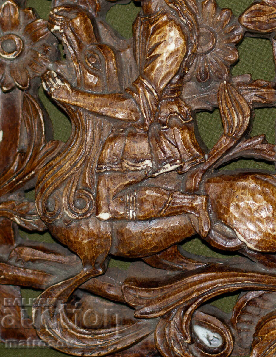 Аукцион Барелеф, гипсово пано на Св. Георги