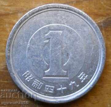 1 yen 1974 - Japan
