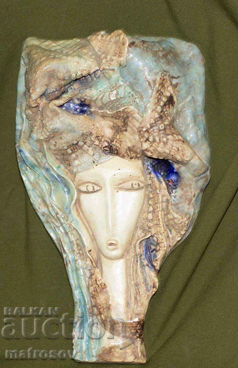 Аукцион Авторска декоративна керамична статуетка, портрет на жена