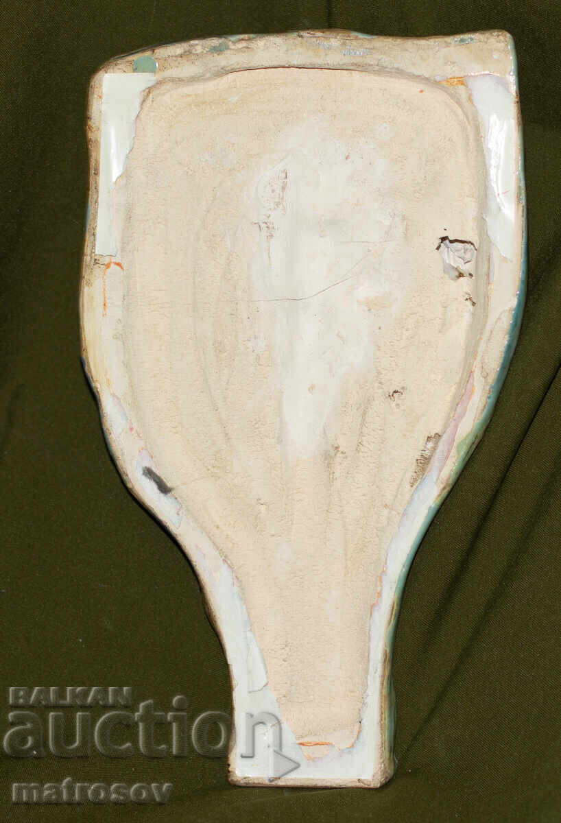 Авторска декоративна керамична статуетка, портрет на жена - 7