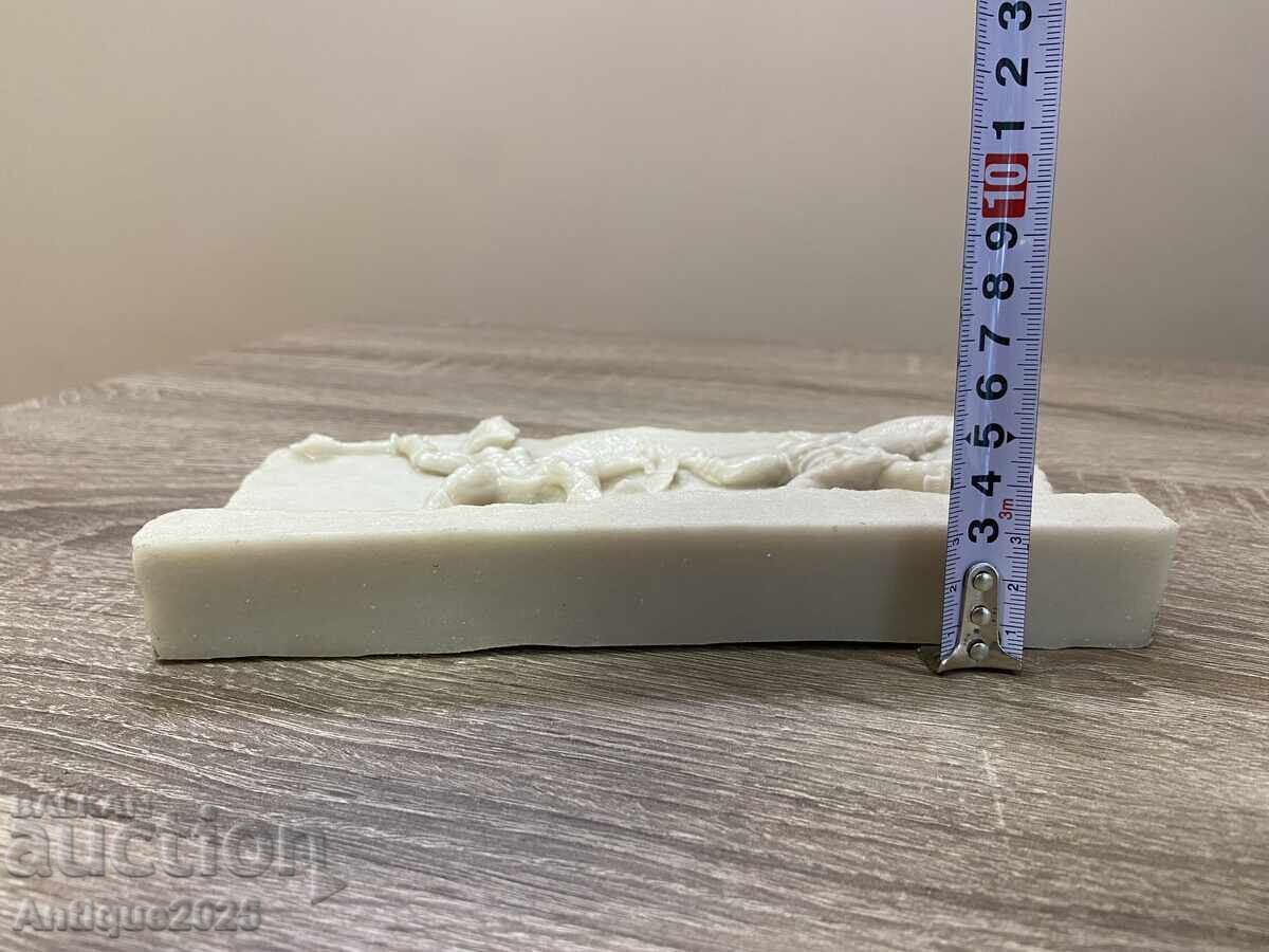 Duel de gladiatori - basorelief din marmură - 5