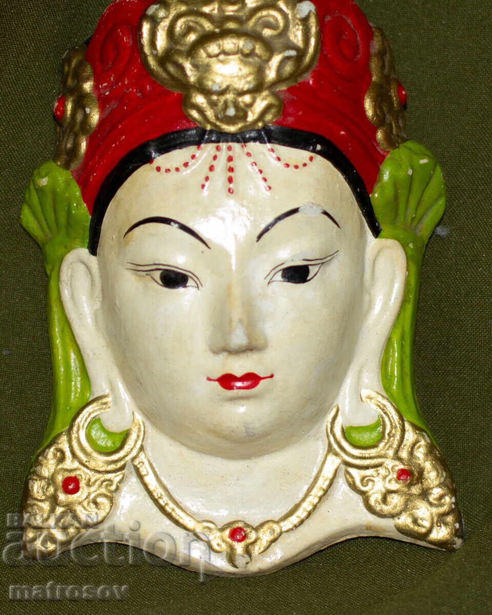 Handmade ceramic wall decoration, Asian woman with price 120.00 BGN | € 61.36