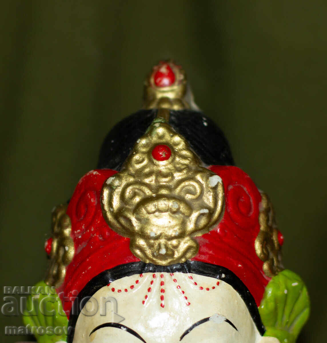 Handmade ceramic wall decoration, Asian woman - 6