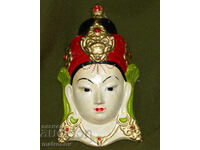 Decorațiune ceramică de perete lucrată manual, femeie asiatică