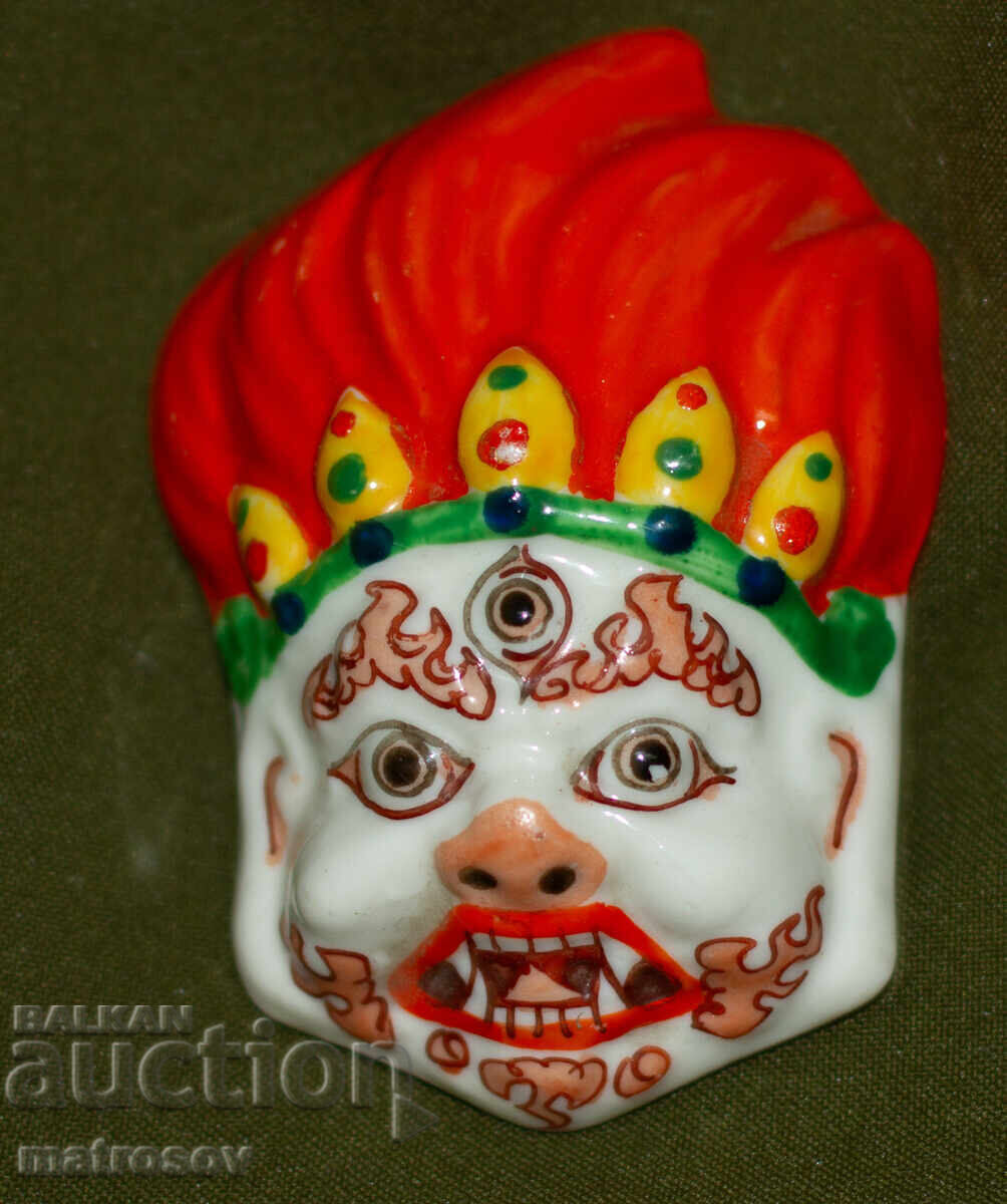 Порцеланова маска, ръчно рисувана, Бог на огъня с цена 100.00 лв. | € 51.13