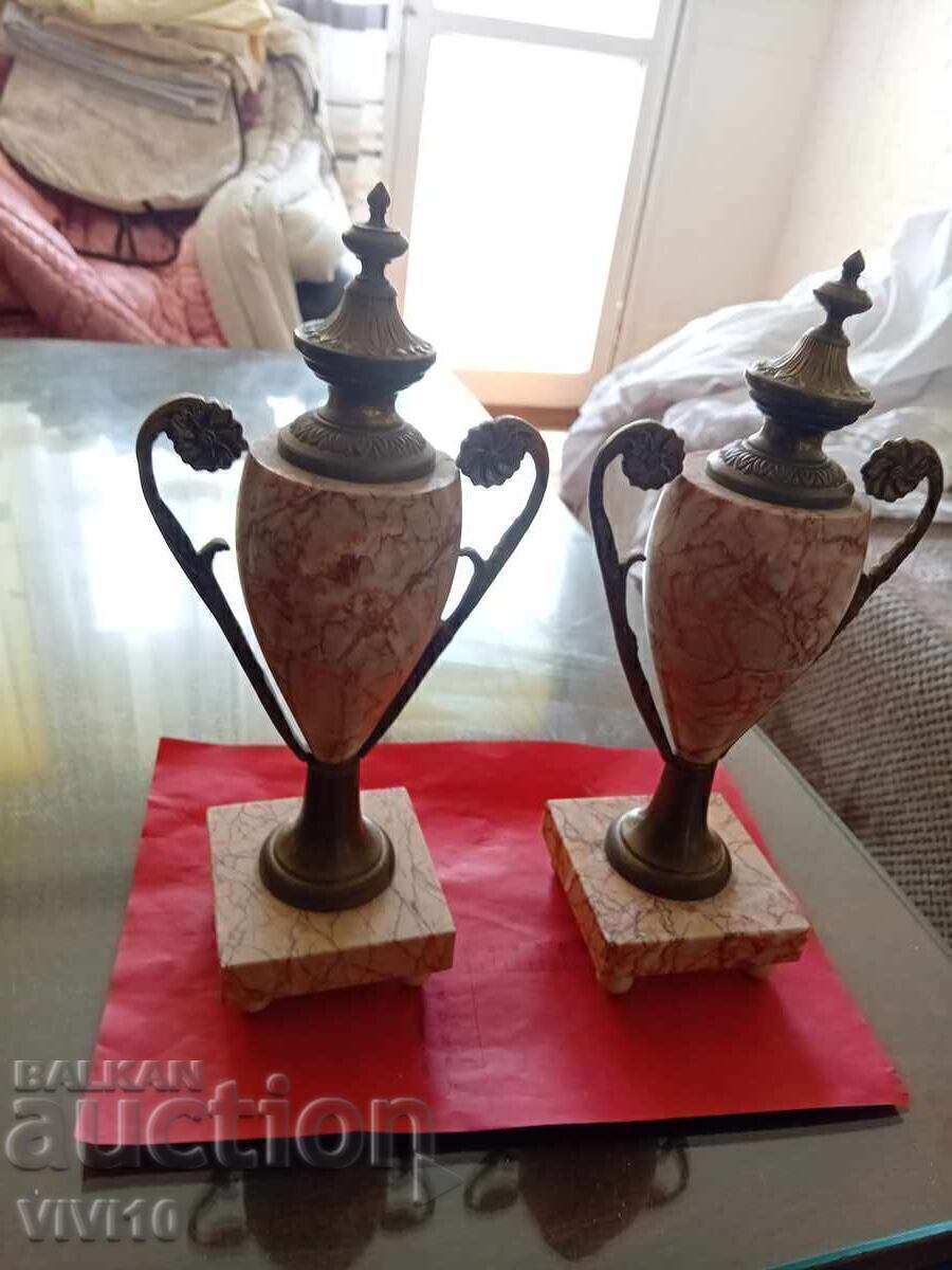 Decorațiuni vechi pentru ceas de șemineu