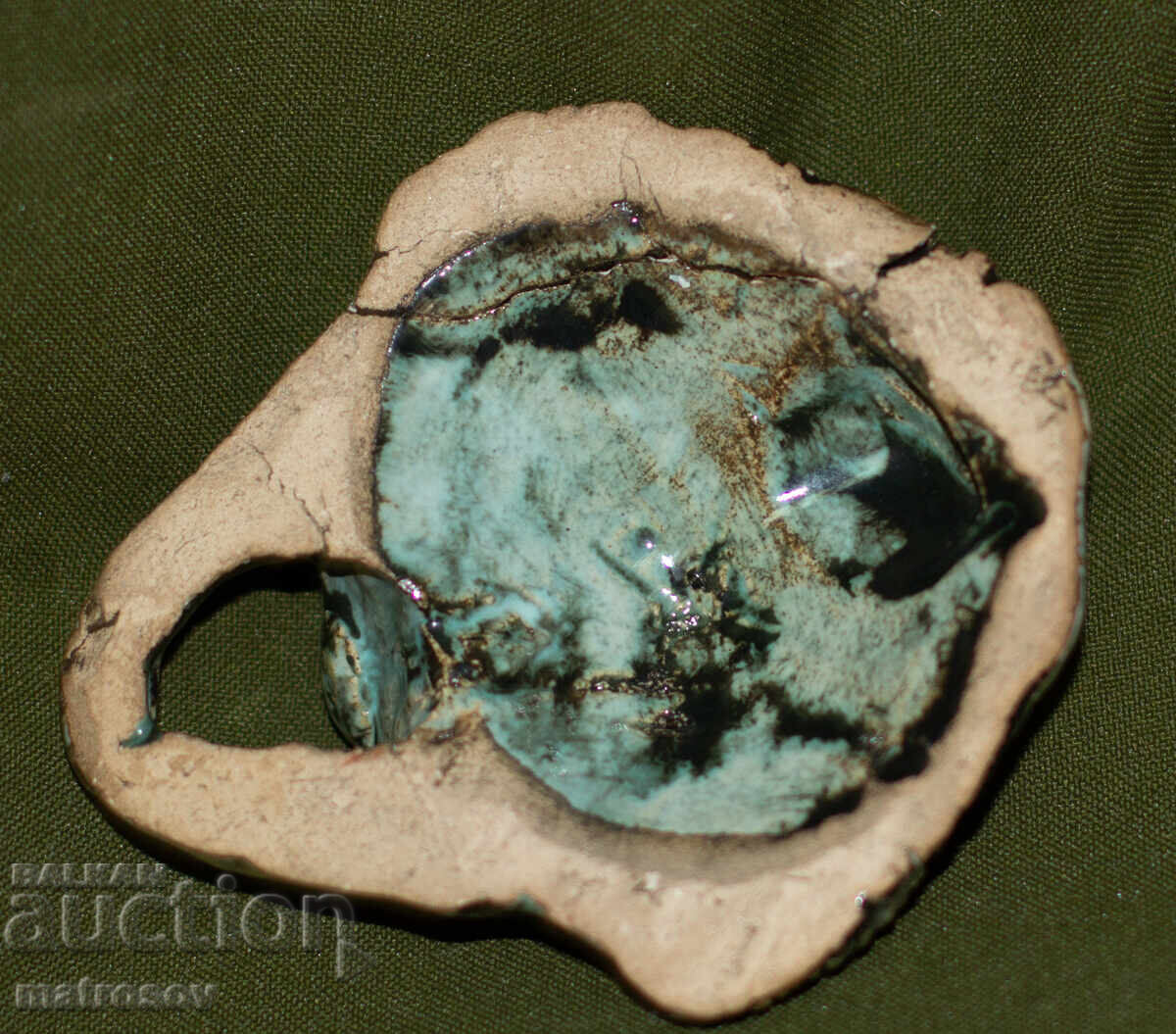 Ръчно изработена керамична декорация за стена, маска - 6