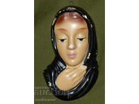 Sculptură ceramică veche, pictată manual, 1948