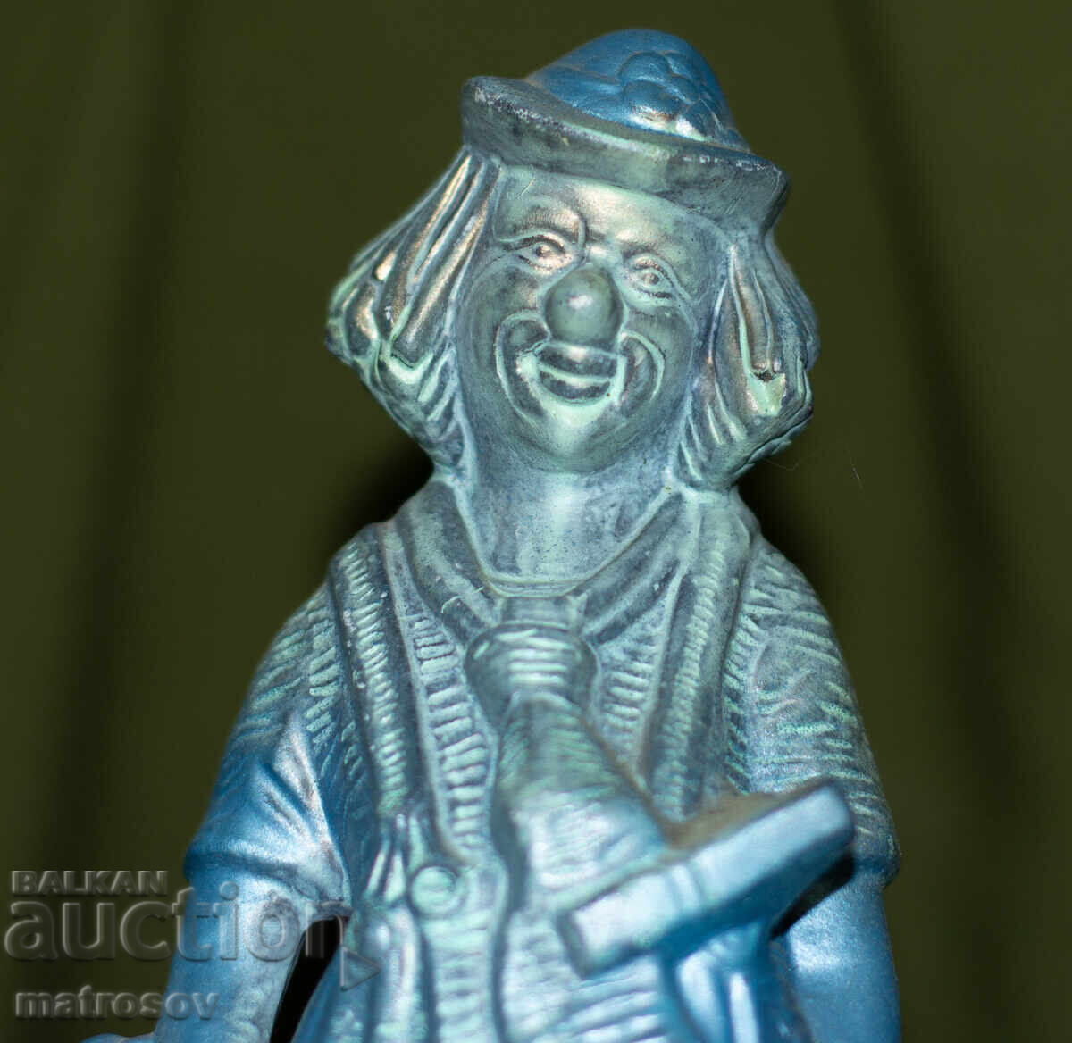 Ръчно изработена керамична статуетка на клоун с цигулка - 5