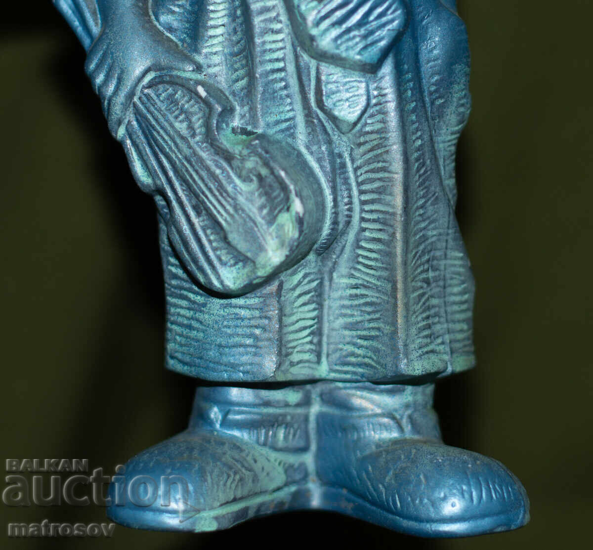 Ръчно изработена керамична статуетка на клоун с цигулка - 6