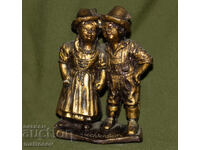 Statuetă decorativă din ceramică, bărbat și femeie, Liechtenstein