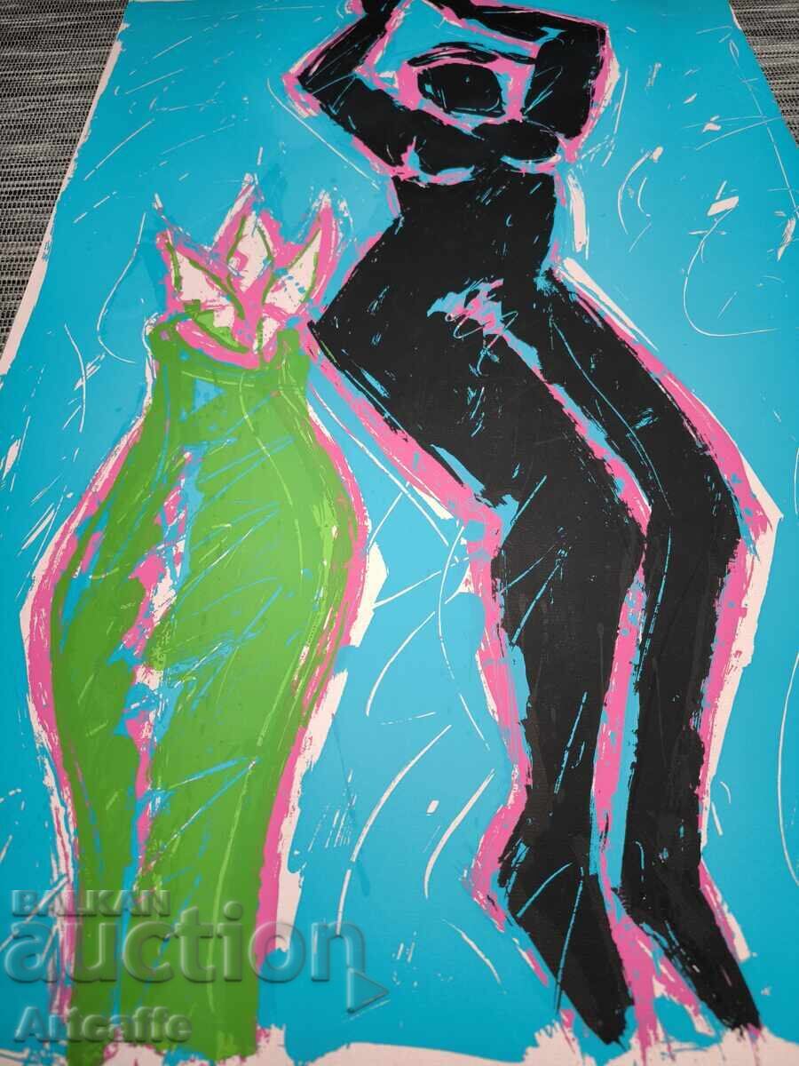 Παράδοση Γυναικείο γυμνό - έγχρωμη μεταξοτυπία, ακρυλικό Παράδοση Γυναικείο γυμνό - έγχρωμη μεταξοτυπία, ακρυλικό