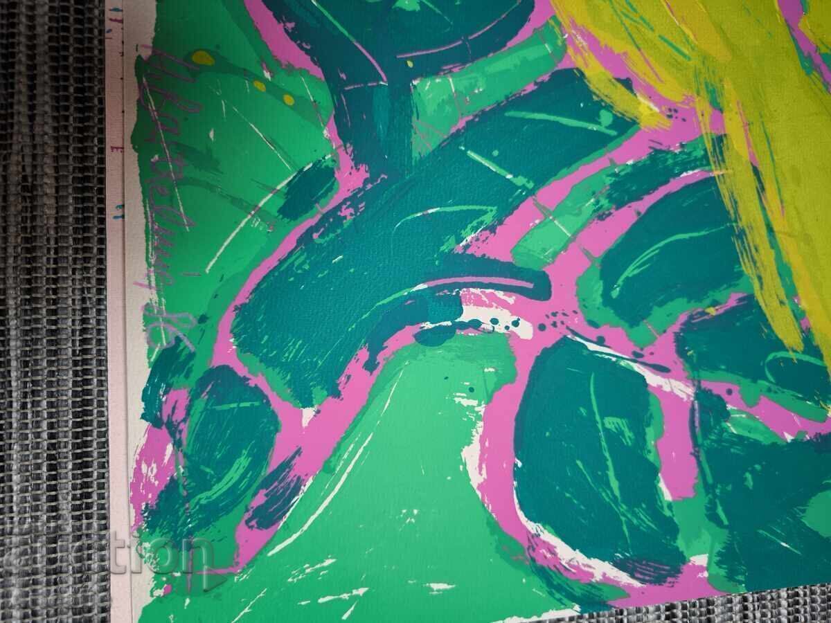 Delivery of Naked body-colored screen printing, acrylic Delivery of Naked body-colored screen printing, acrylic