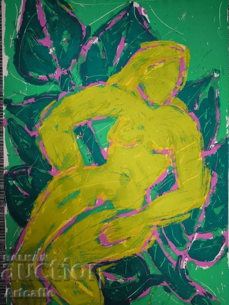 Naked body-colored screen printing, acrylic - 5 Naked body-colored screen printing, acrylic - 5