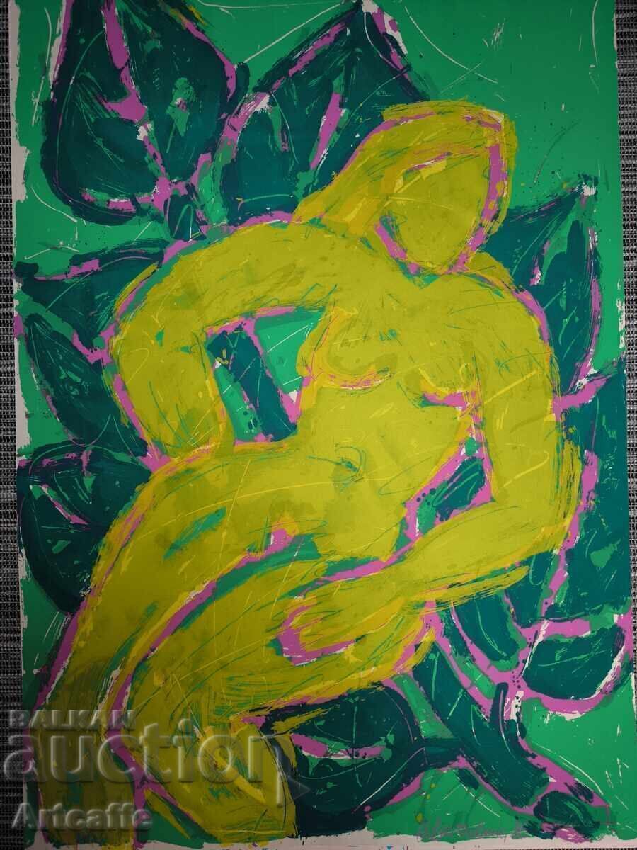 Naked body-colored screen printing, acrylic - 6 Naked body-colored screen printing, acrylic - 6