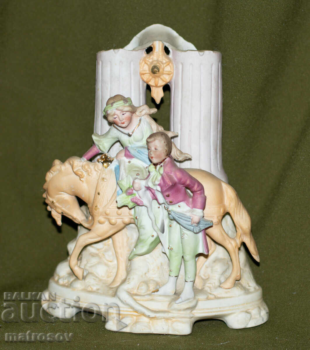 Γερμανικό διακοσμητικό ειδώλιο, μη γυαλισμένη πορσελάνη