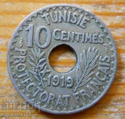 10 сантима 1919 г  - Тунис (Френска колония)