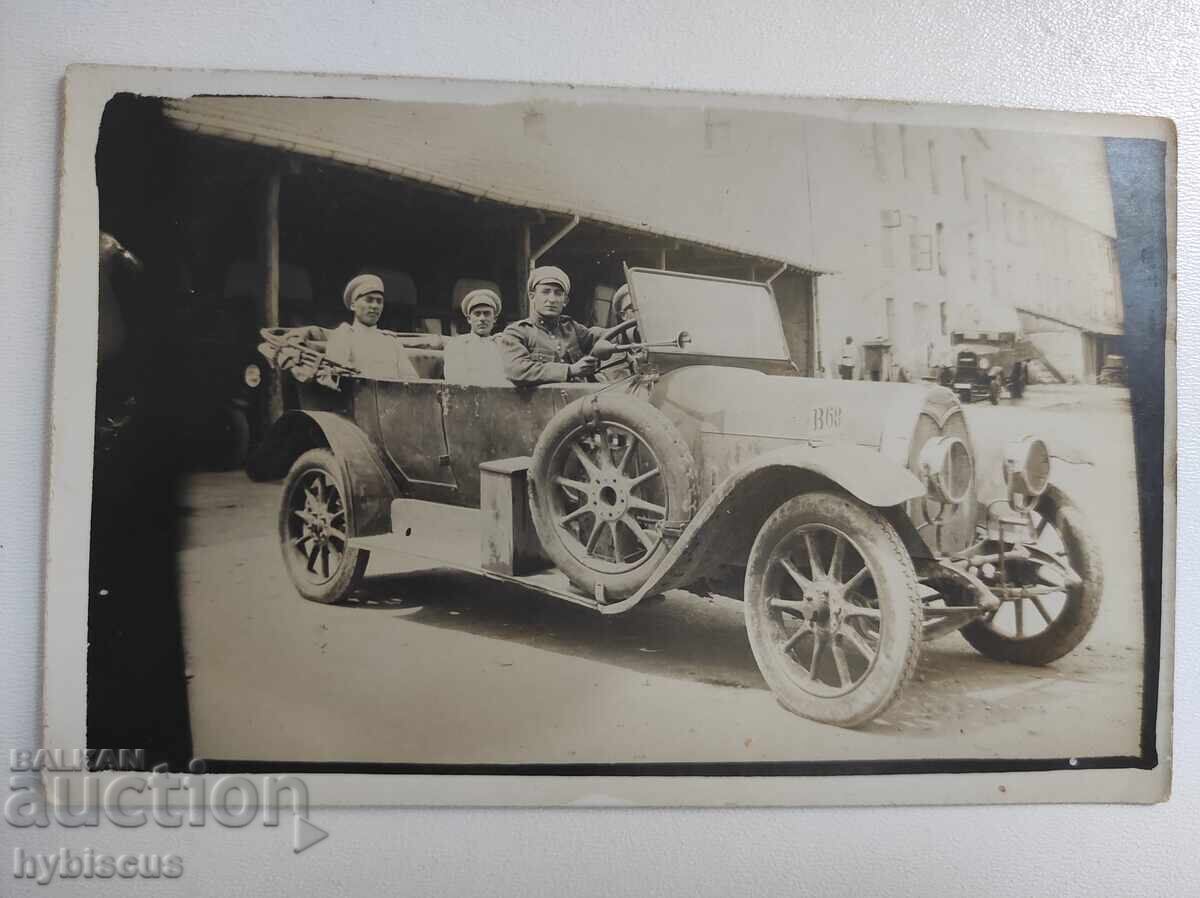 оригинална фото картичка войници и кола 1929 оригинална фото картичка войници и кола 1929