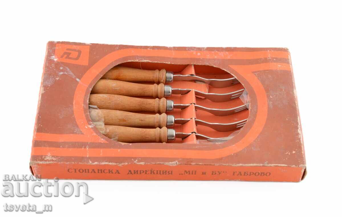 Auction  Cutlery Forks medium 6 pcs - Gabrovo 1979 social