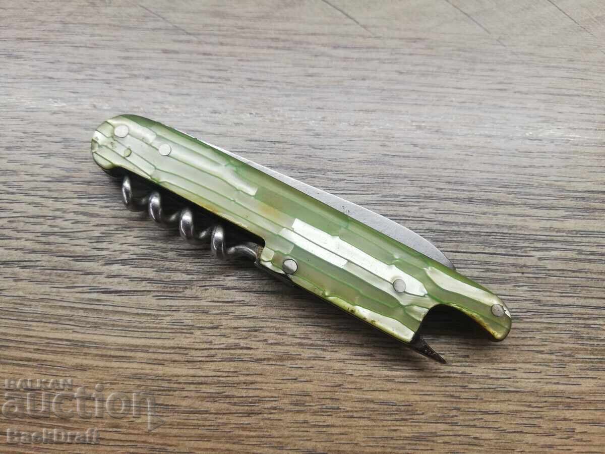 BULGARIAN POCKET KNIFE BUCOVEC, KNIFE, BOTTLE OPENER, RARE PATTERN - 6 BULGARIAN POCKET KNIFE BUCOVEC, KNIFE, BOTTLE OPENER, RARE PATTERN - 6