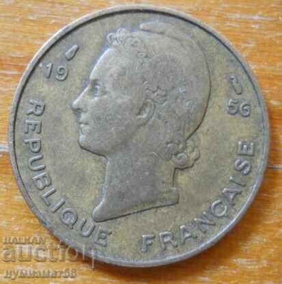 10 Φράγκα 1956 - Δυτική Αφρική (Γαλλική Αποικία) με τιμή 4.50 BGN | € 2.30