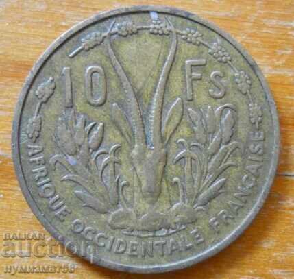 10 Φράγκα 1956 - Δυτική Αφρική (Γαλλική Αποικία)