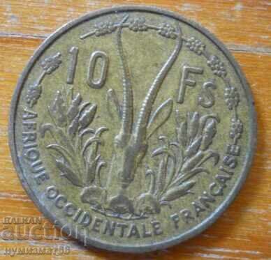 10 Φράγκα 1956 - Δυτική Αφρική (Γαλλική Αποικία)
