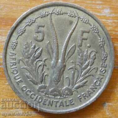 5 Φράγκα 1956 - Δυτική Αφρική (Γαλλική Αποικία)