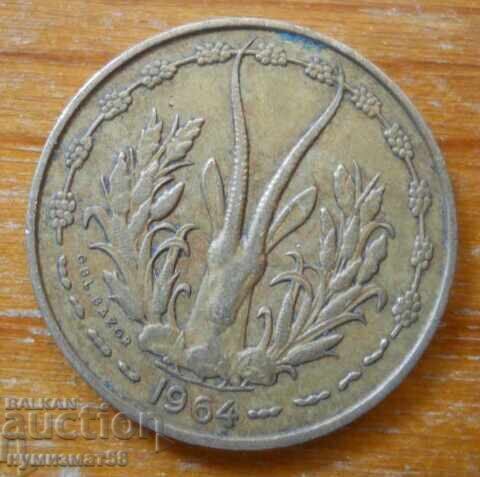 10 francs 1964 - West Africa with price € 1.53 | 2.99 BGN 10 francs 1964 - West Africa with price € 1.53 | 2.99 BGN