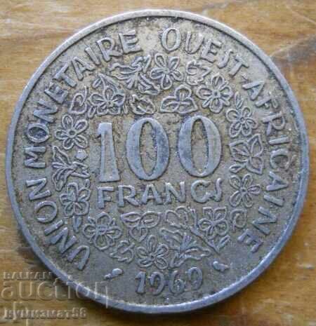 100 francs 1969 - West Africa
