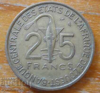 25 francs 1971 - West Africa