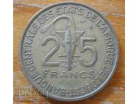 25 франка 1971 г  - Западна Африка
