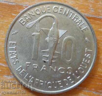 10 франка 1971 г  - Западна Африка